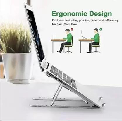 Aluminum Alloy Adjustable, Portable, Foldable, Ergonomic, Tablet/Laptop Stand